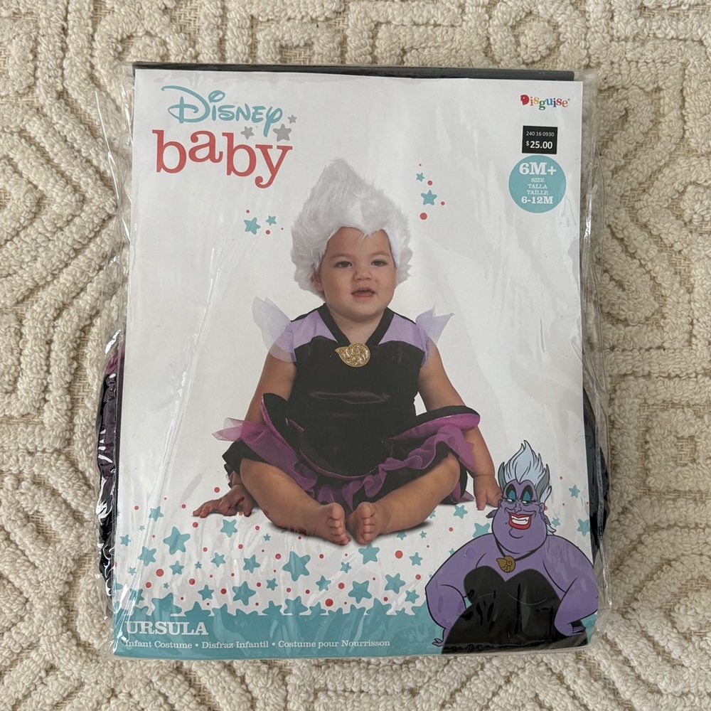 Disney Baby Little Mermaid Ursula Baby Costume 6-12 months